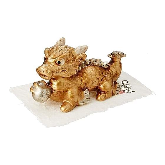 Good Luck, Good Luck, Gold Dragon, Feng Shui, Dragon Ornament, Luck, Gold, Prayer for Good Luck, Prayer for Financial Luck, Stylish, Seto Ware, Made