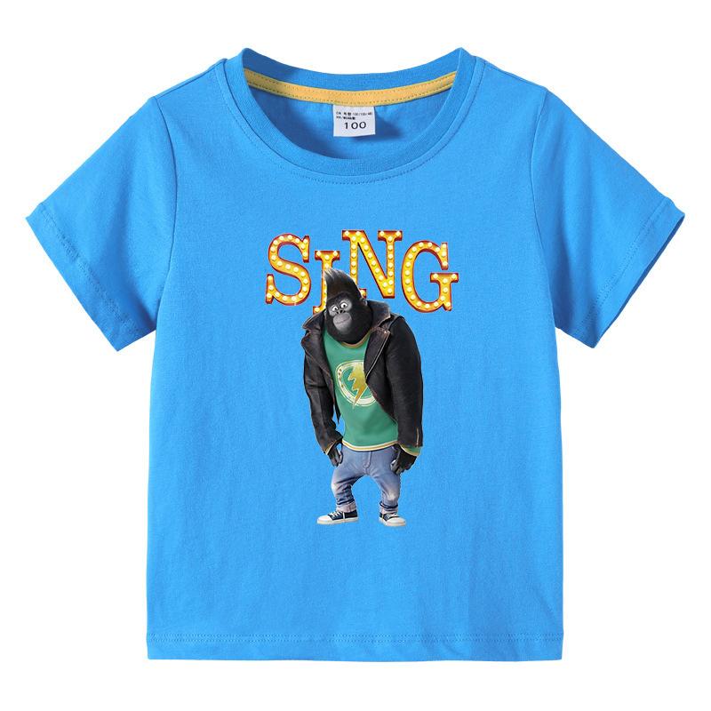 Kinderkleidung Kurzarm-T-Shirts Sing Film Grafik Kinder Sommer Lässig Niedlich Baumwolle T-Shirt