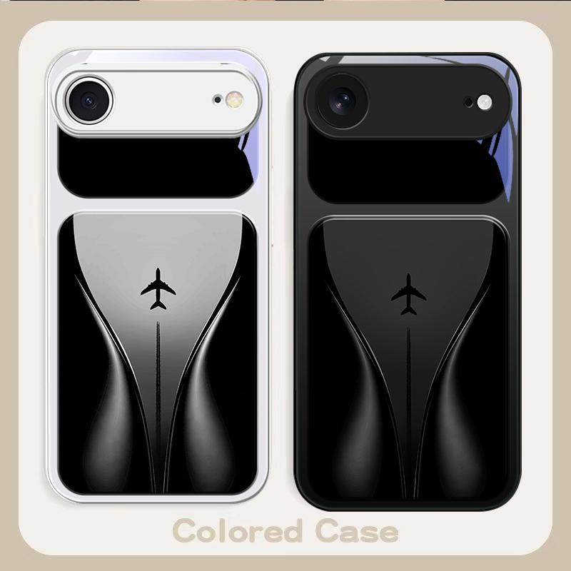 Aircraft in gradual flight For iPhone 17 Air 16 E 15 14 13 Plus 12 mini 17 Pro Max 11Pro XR Xs 7 8 11 Tempered Glass Phone Case
