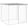 vidaXL Chicken Coop with Light Gray Roof 103x98x90 Cm Galvanized Steel