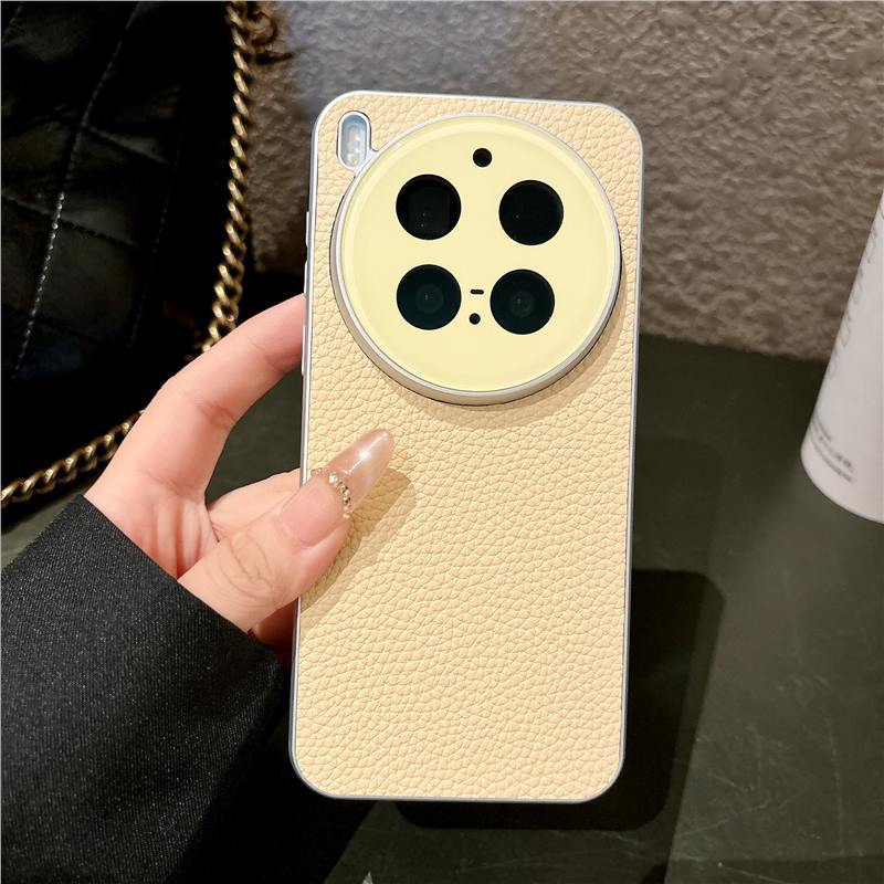 Applicable To VIVO X300Ultra Mobile Phone Case, Lychee Pattern Acrylic Lens S50pro All-inclusive Anti-drop Protective Case