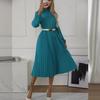 European High Neck Slimming Dress - Autumn/Winter 2025 French Fashion