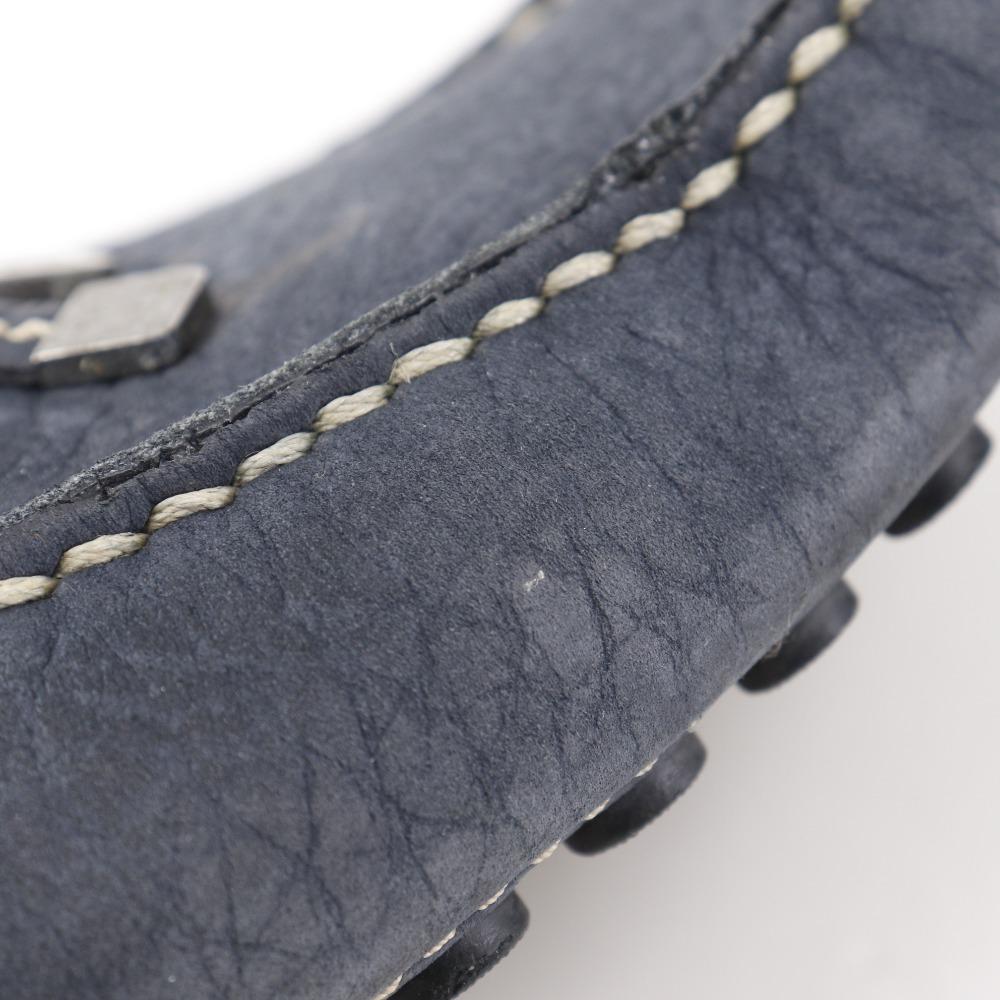 Louis Vuitton Monte Carlo Moccasin Driving Shoes Navy Blue Suede Mens Used