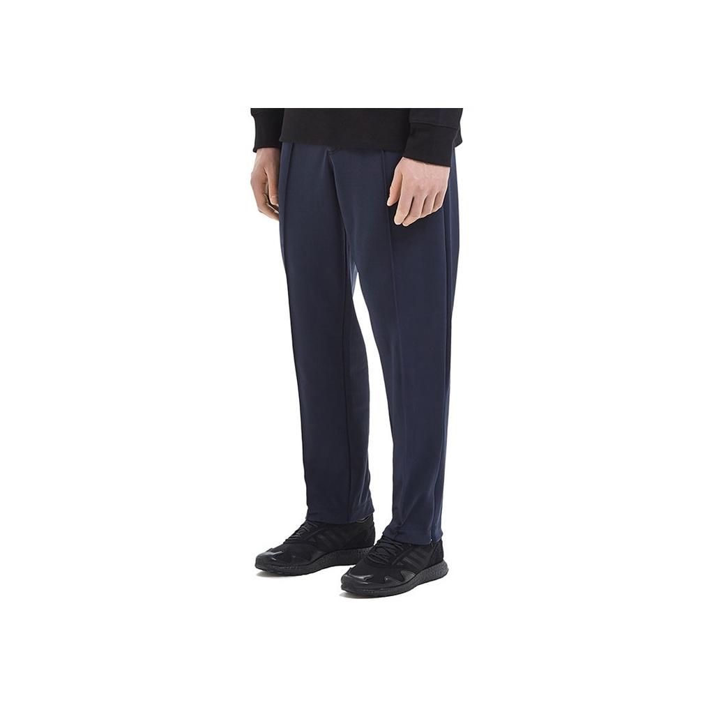 Y-3 Solid Color Straight-Leg Drawstring Casual Trousers Men Bottoms Dark-Blue FN3384