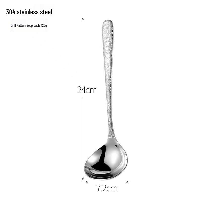 316 Stainless Steel Elegant Soup & Porridge Ladle and Strainer with Deepened Bowl for Hot Pot Serving and Cooking.