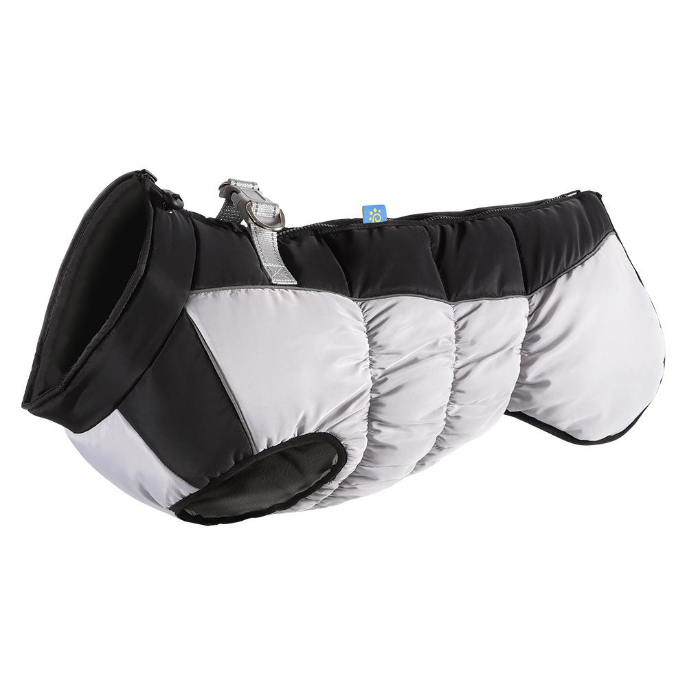 Warm Fleece Dogs Jacket Snowsuit Windproof Dog Coat Big Dogs Elasticity Clothes Turtleneck Winter Coats Reflective Pet Vest Coat XL чёрный