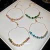 Elegant French Zirconia Geometric Oval Bracelet - Light Luxury & Fashionable Jewelry Piece