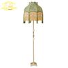 Chinese Classical Retro Copper Tassel Floor Lamp LED E27 Gold Lustre Zen Art Decorative Standing Lights Study Living/Tea Room