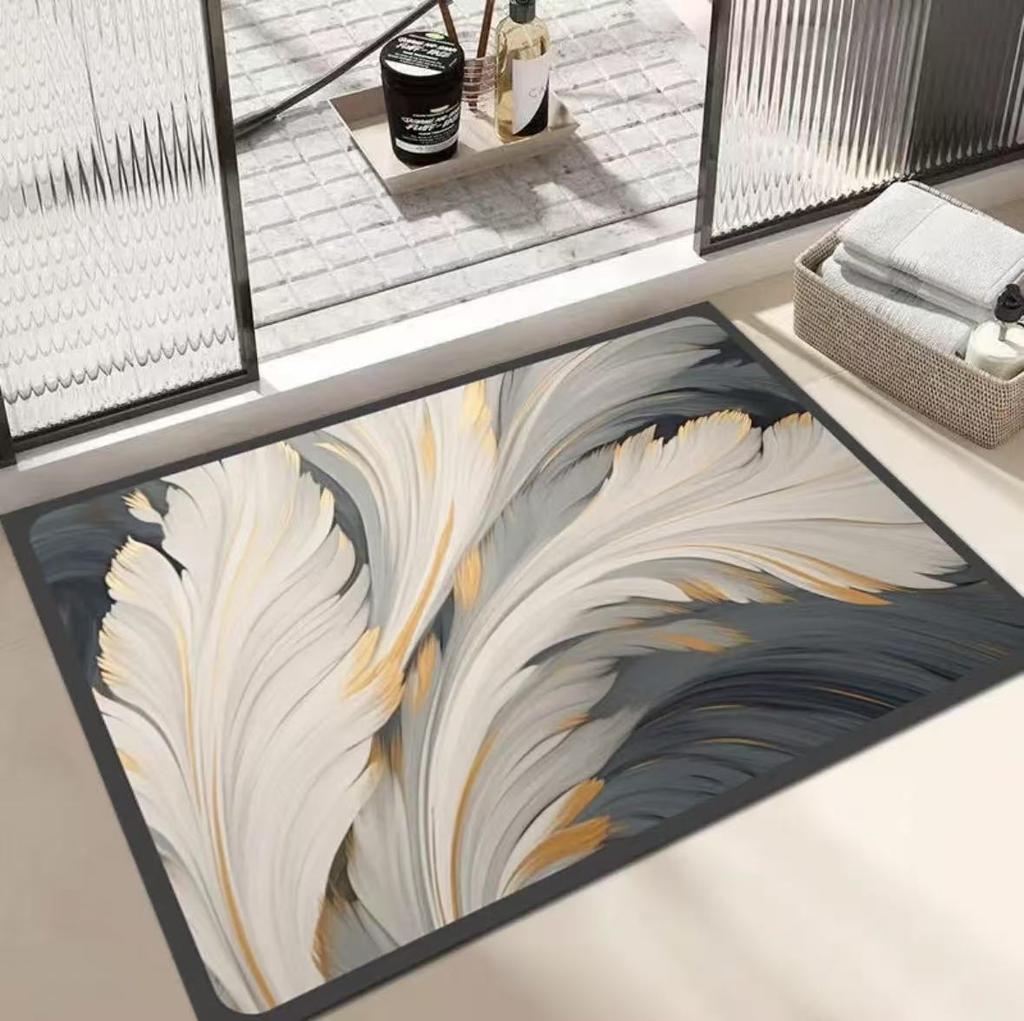 Toilet Floor Mat Quick Drying Absorbent Bathroom Kitchen Anti Slip Mat Toilet Bathroom Floor Mat