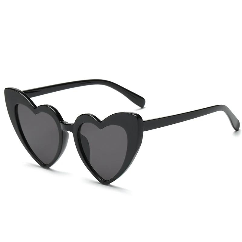 Heart Shaped Sunglasses Women Cat Eye Female Sun Glasses Brand Retro Love Black White Eyewear Men Shade UV400 Eyewear