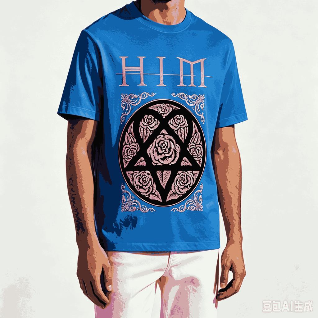 Him Band Pro Fan Dárek Tričko Unisex Unisex Harajuku Oversized Unisex Krátký Rukáv Streetwear Vysoká Kvalita Pár Komfortní Měkký