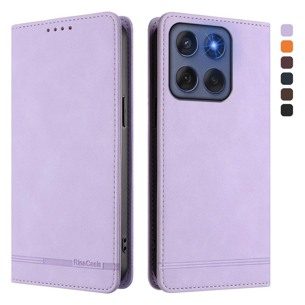 Für Motorola Edge 60 Fusion 5G/Motorola Edge 60 5G Hülle RINACASIS RC23 RFID-blockierendes Portemonnaie Ständer PU-Leder Handyhülle