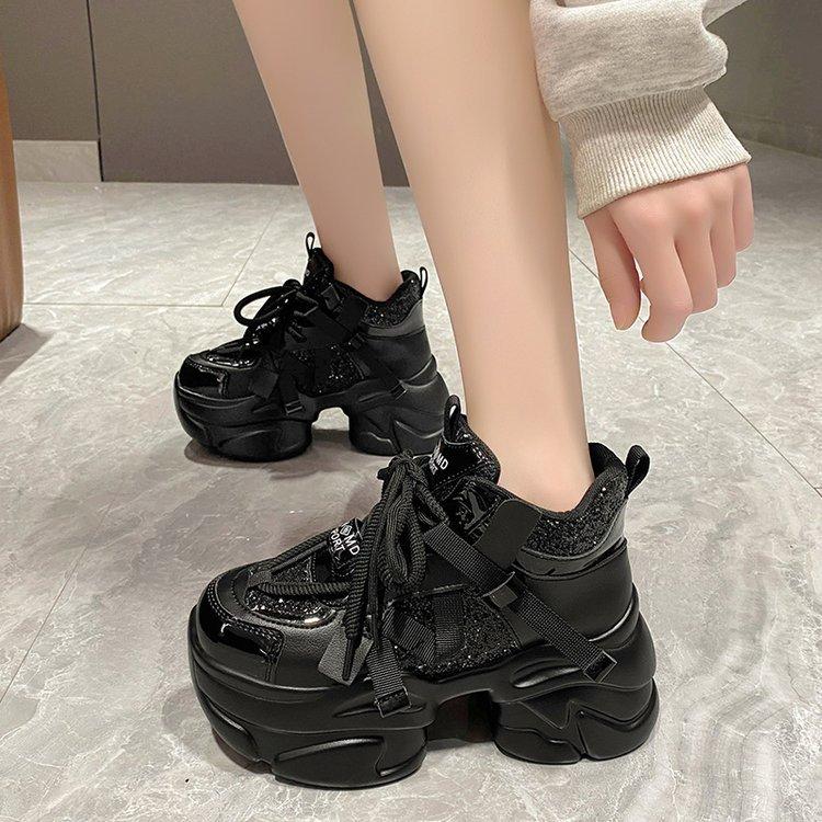 

[youshilai] Папины кроссовки на толстой подошве, увеличивающие рост, 2025 новые осенне-зимние повседневные универсальные маленькие спортивные туфли 34