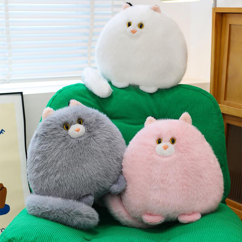 Cute Long-tailed Cat Plush Toy Fat Cat Doll Throw Pillow Doll Children's Companion Rag Doll Gift