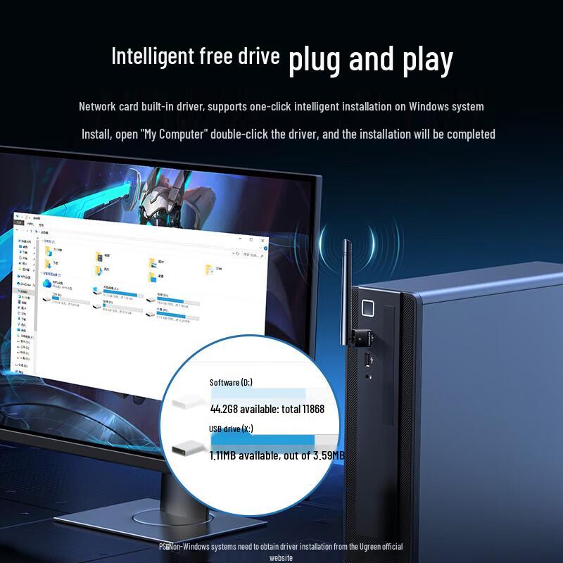 Ugreen USB WiFi 6 Wireless Network Adapter (CN version)