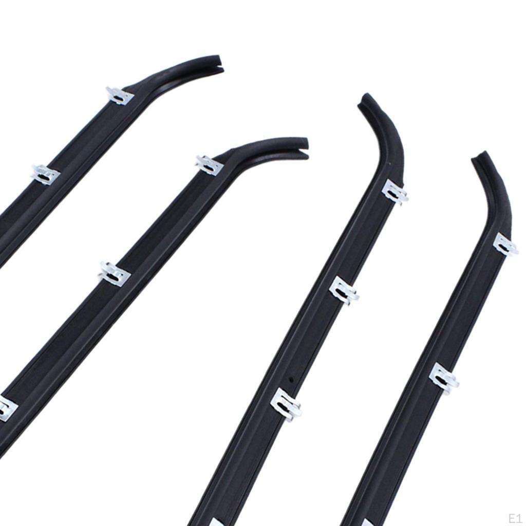 Indre Ytre Vinduslist Filt Tetningslister Værlist 4 Deler Sett Reparasjonsdel Enkel Installasjon Solid