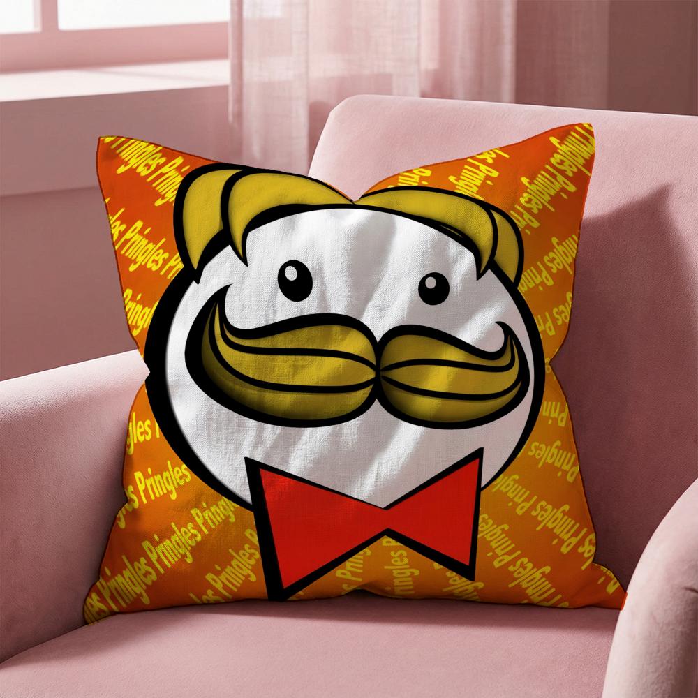 P-pringles Decorative Cushion Cover Multi-Scene Pillow Cover for Home & Car - Reversible, Soft & Durable for Daily Use