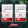 Creative Car Jdm Modified Sticker For B A3 8P 8V A4 B8 TTS C7 C5 Auto Logo Windshield Electrostatic Racing Decals Stickers