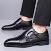 Fashion Gentleman's Leather Shoes Classic Casual Business Style Work and Office Fashion Party Groom's Wedding DRESS Plus Size Black