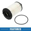 A ABSOPRO Filter No.LR011279 O-Ring Filter Fits Land R Over Defender 110 2022 2023 Plastic Paper Black