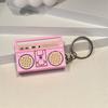 Funny Mini Radio Recorder Keychain Pendant Vintage Cassette Player Music Box Toys Creative Classical Bag Ornaments Keyring Gift