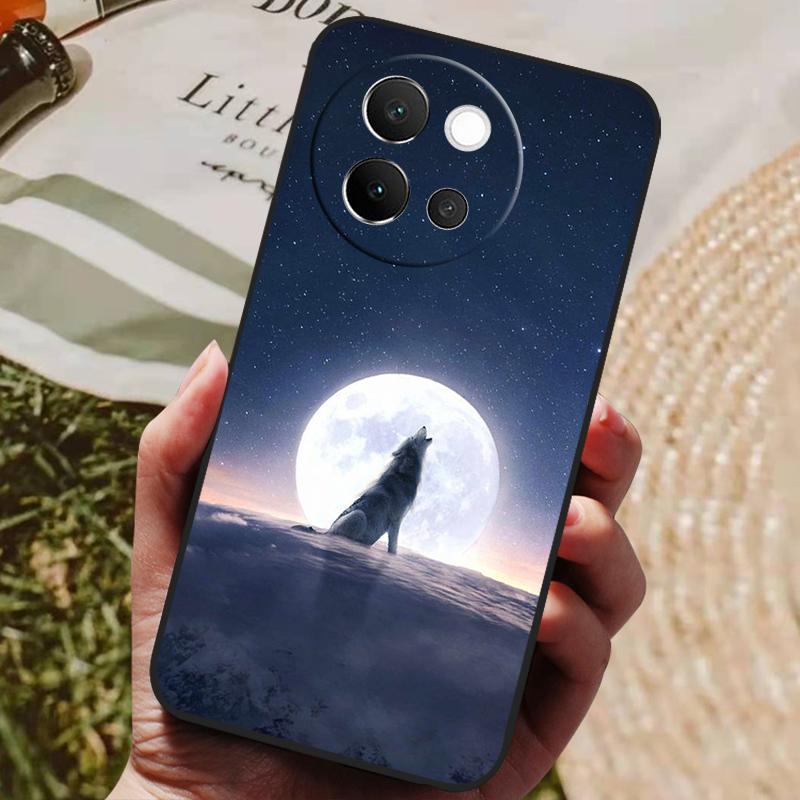 For VIVO V40 Lite 5G Case Soft Silicone Cover Black Bumper TPU For Vivo V40 Lite 5G Phone Cases V40Lite Shockproof Back Covers