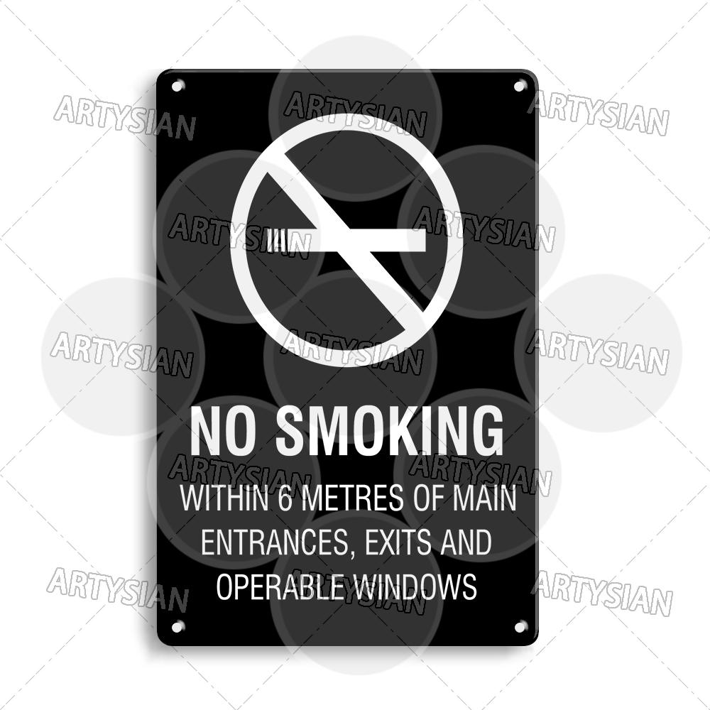 No Smoking Metal Sign Smoke Free Prohibition Warning Sign No Vaping Smokefree Plaque