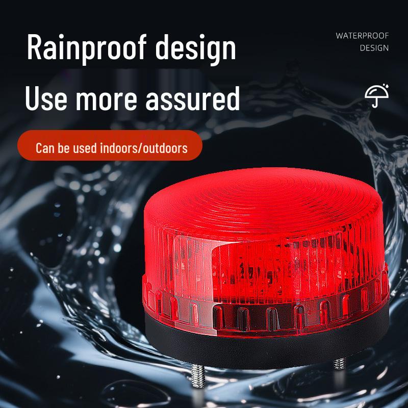 LTE-5061 Mini LED Strobe Light: Constant or Flashing Alarm with Sound, 12V/24V/220V