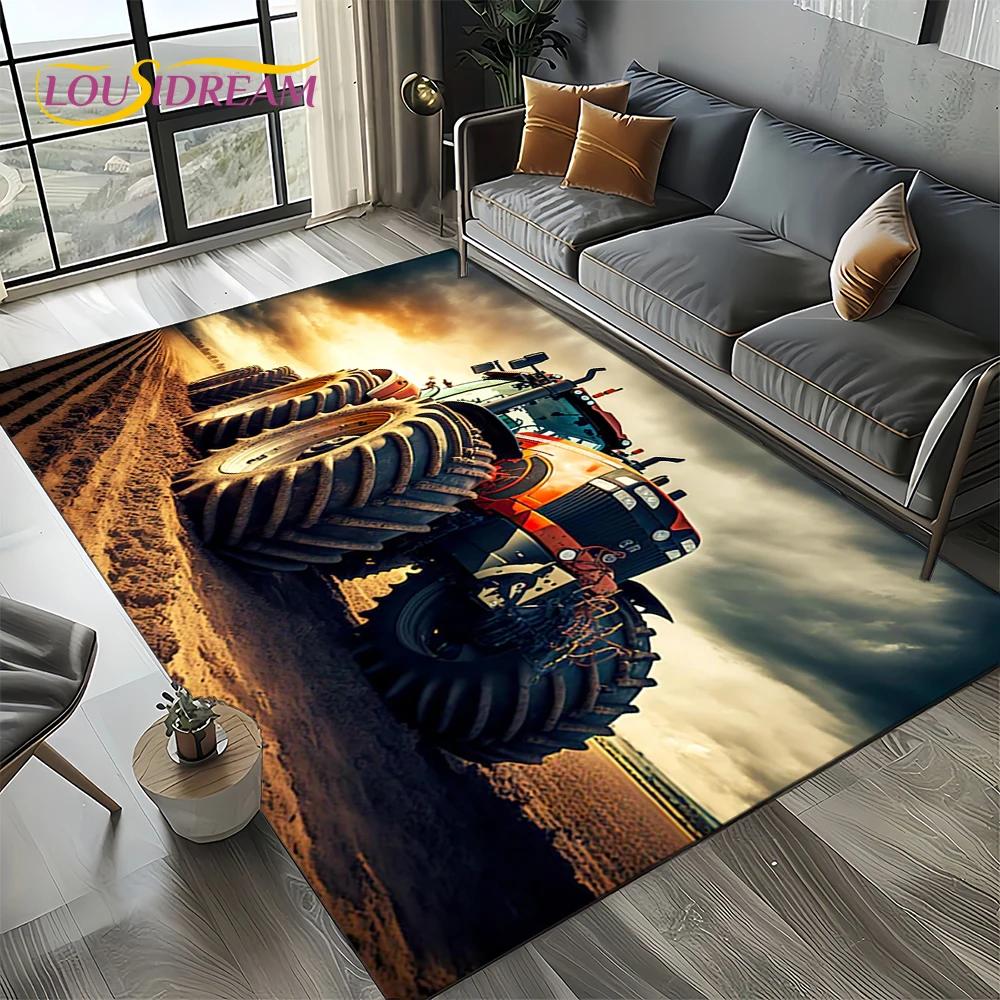 Retro Truck 3D Tractor Car 27 Style Carpet Rug for Living Room Bedroom Home Sofa Decoration,Kid Area Rug Non-slip Floor Mat Gift