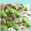 Adorable Cat Face Printed Plush Christmas Ornaments For Festive Window Decor 6cm Set Of 12