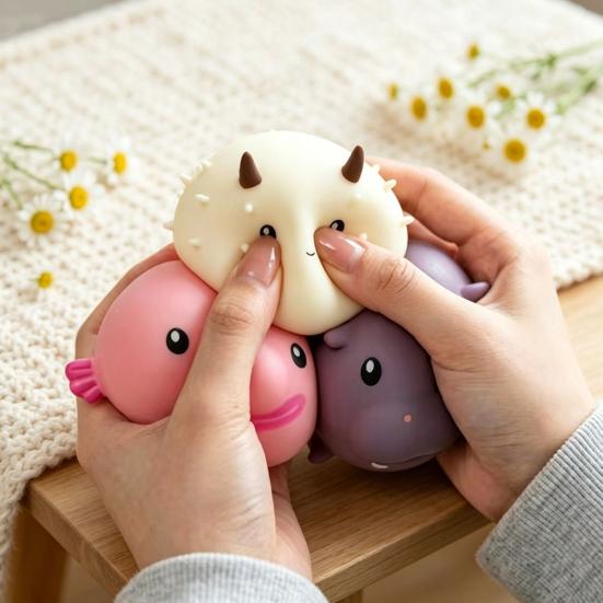 Simulierter Blobfisch Quetschspielzeug Stressabbau Tier Sensorisches Fidget Spielzeug Konzentrationshilfe Entspannung Angstlösend Hand
