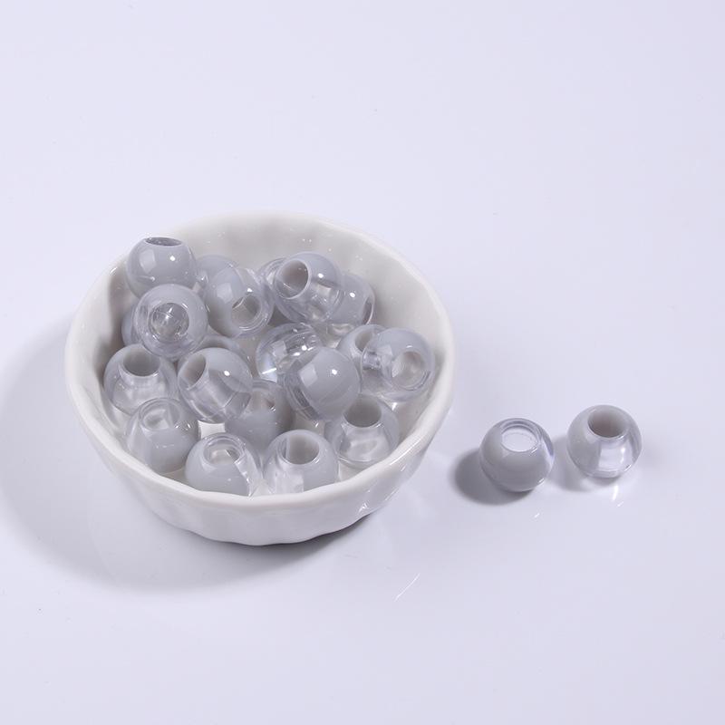 Two-Tone Gradient Plastic Large Hole Beads for Hair and Dreadlock Decoration