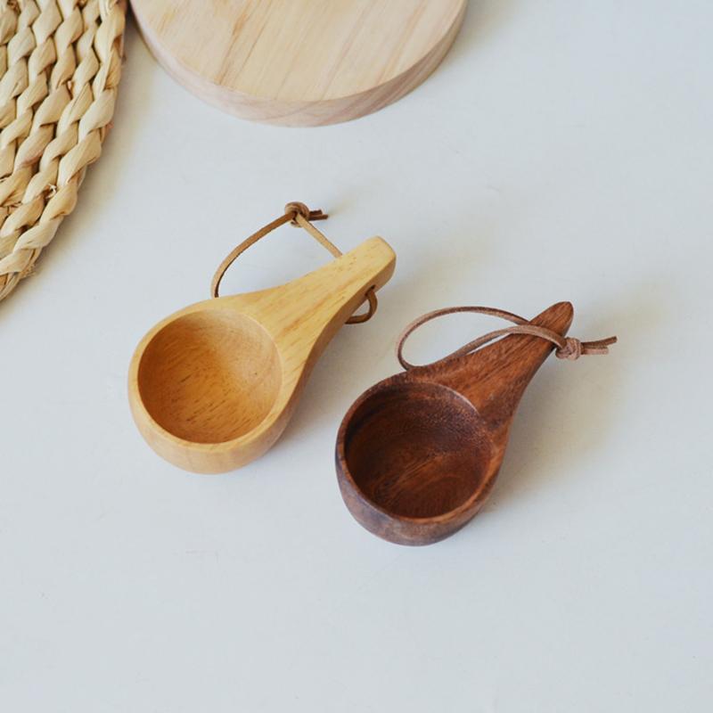 Finland Tea Cup Rubber Wood Small Wooden Mug Single Hole Water Coffee Cups