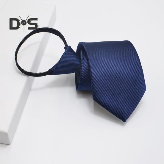 Men Business Tie Multiple Pattern Designs Rich Colors No Knot Casual Neck Tie Banquet Wedding Party Necktie