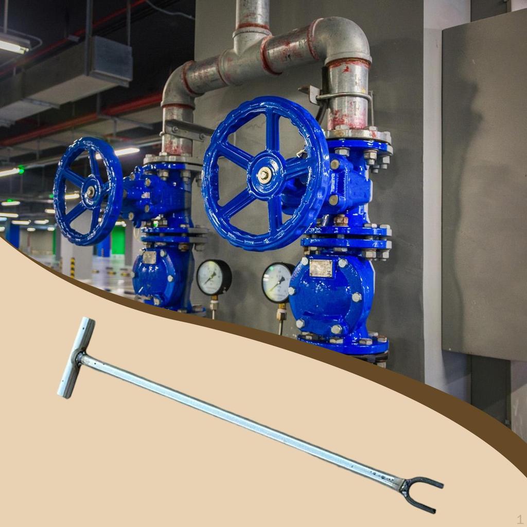 Chiave a Forchetta Forma Valvola Contatore Acqua Robusta Portatile Solida Chiave di Chiusura Riparazione Idraulica