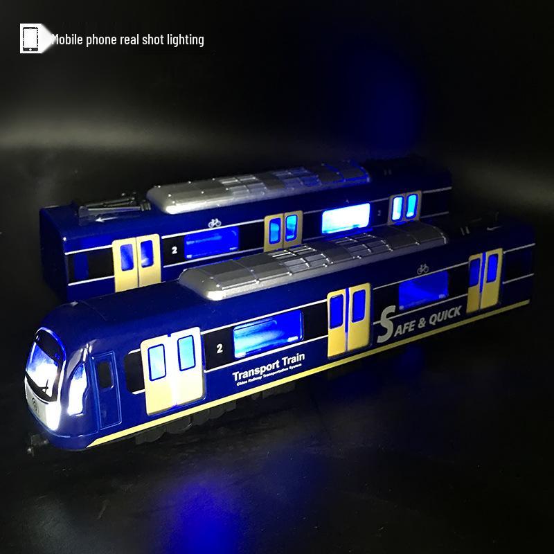 Kaiwei Alloy Subway Train Model with Sound & Light, Magnetic Force, Connect Rod, Pull-back/Remote Control