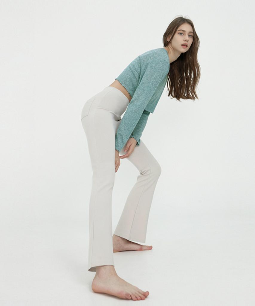 Debiweeo Comfortable Bootcut Pants Devi-B0060-Oatmeal