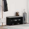 vidaXL Shoe Bench Black Oak 100 X 35 X 45 Cm Wood Material