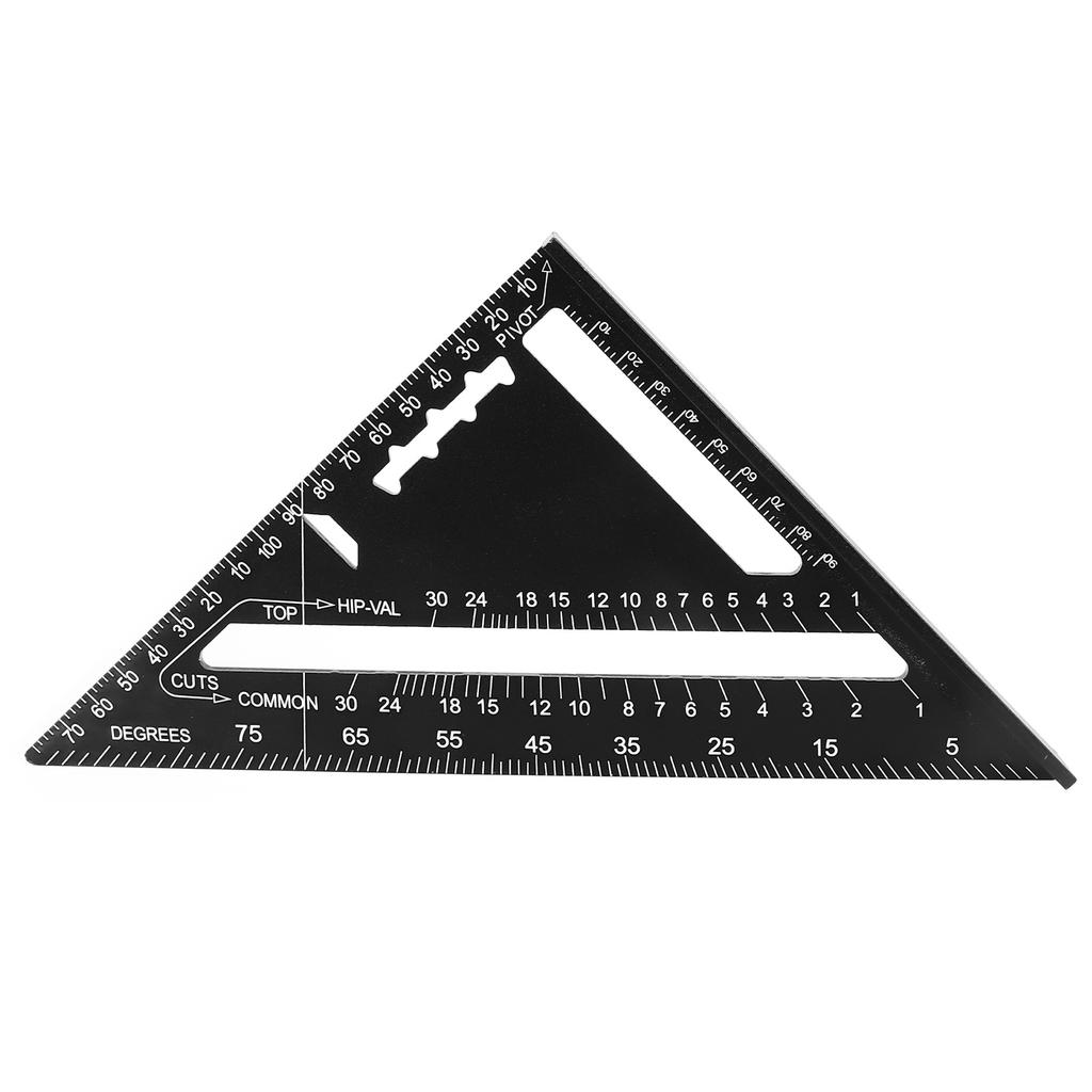 Triangle Ruler 7in Carpenter Square Aluminum 90 Degrees 45 Degrees Portable Woodworking Measuring