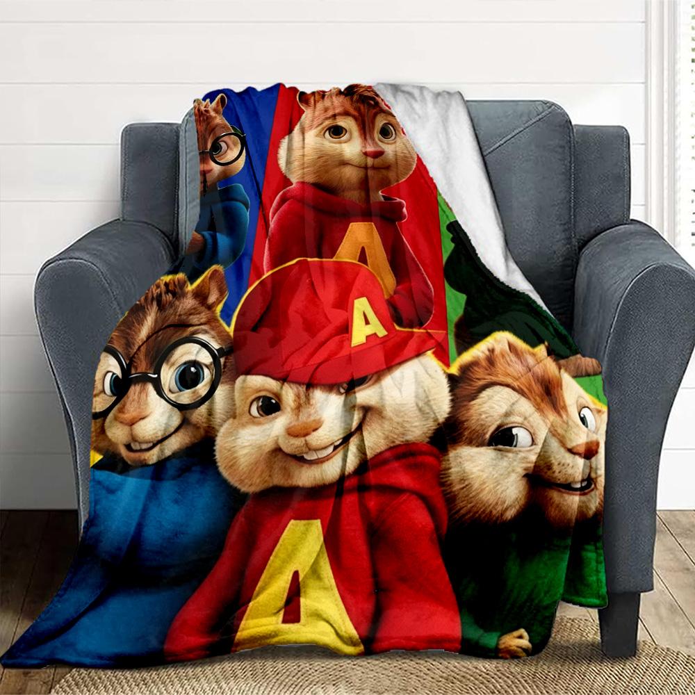 Alvin Chipmunks Flannel Blanket Throw Blanket Soft Warm Sofa Bed Camping home Decor Unique Christmas Gift C9261332