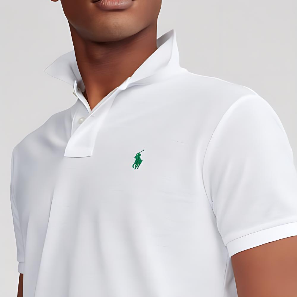 Polo Ralph Lauren SS20 Logo Embroidered Short Sleeve Polo Shirt Men tops White 710804077-018