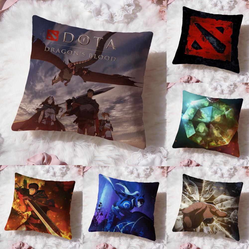 Game Cool D-Dota 2 Cushion Cover Premium Comfort Reversible Pillow Cove -Two in One Design for Any Room & Car Interior