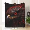 Blood-red Eagle-patterned Design Flannel Printed Blanket Suitable for All Seasons Suitable for Living Room Office Sofa Travel