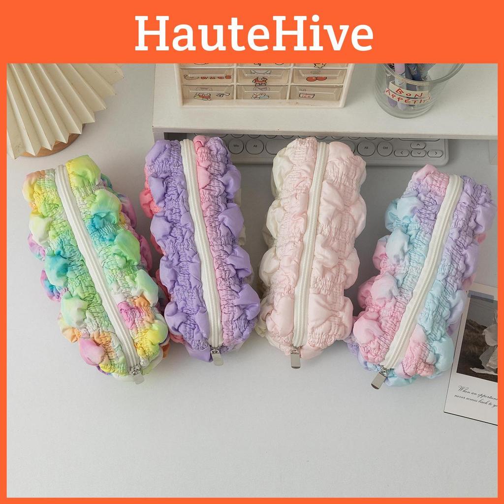 Rainbow Theme Pencil Case Storage Pouch With Large Capacity For Gift Students