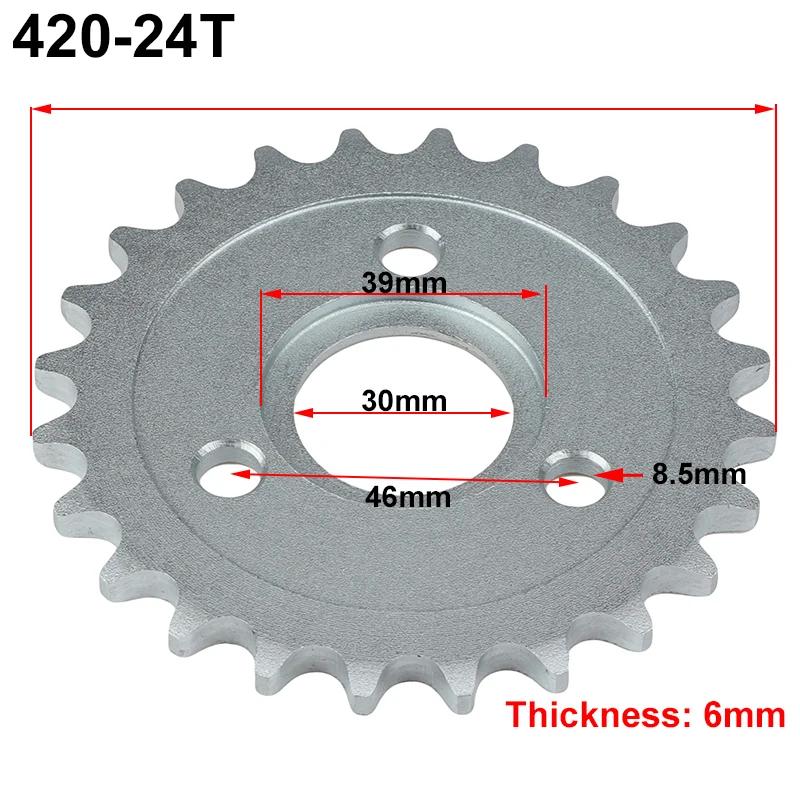 OPGT Motorcycle 24T/26T/28T/29T/31T/35T/37T Teeth 30mm Rear Gear Sprocket Fit For Honda Monkey Motorbike Pit Dirt Bike 420/428 C 420-24T