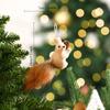 1PC Christmas Squirrel Decoration Holiday Decoration Simulation Squirrel Small Pendant Christmas Tree Creative Decorations