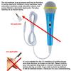 Microfono Cablato Leggero Macchina per Cantare Casa Bambini Giocattolo Musicale Facile da Usare Senza Batteria Portatile Microfono Portatile