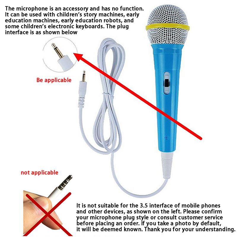 Microfono Cablato Leggero Macchina per Cantare Casa Bambini Giocattolo Musicale Facile da Usare Senza Batteria Portatile Microfono Portatile