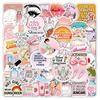 50 PCS Beauty Skincare Face Mask Skin Care Theme Stickers Pack DIY Water Cup Guitar Piano Helmet Waterproof Reward Decals
