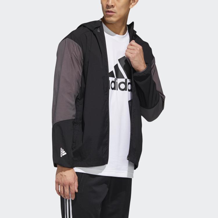 Adidas Sports Logo Fitted Jacket Men Jackets Black GL5626